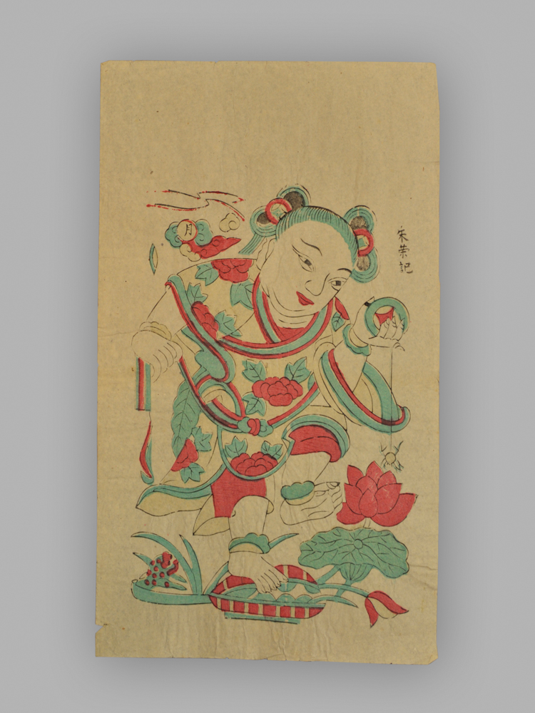 江苏苏州桃花坞木版年画_天官五子门神