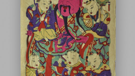 江苏苏州桃花坞木版年画 天官五子门神.jpg