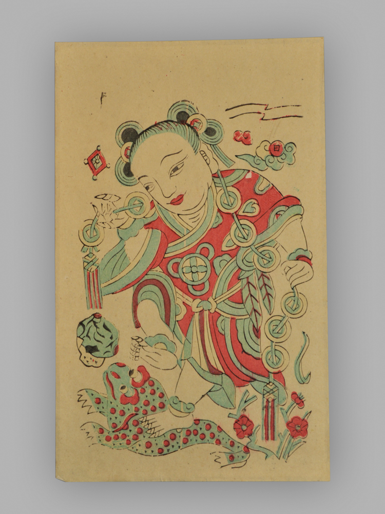 江苏苏州桃花坞木版年画_天官五子门神