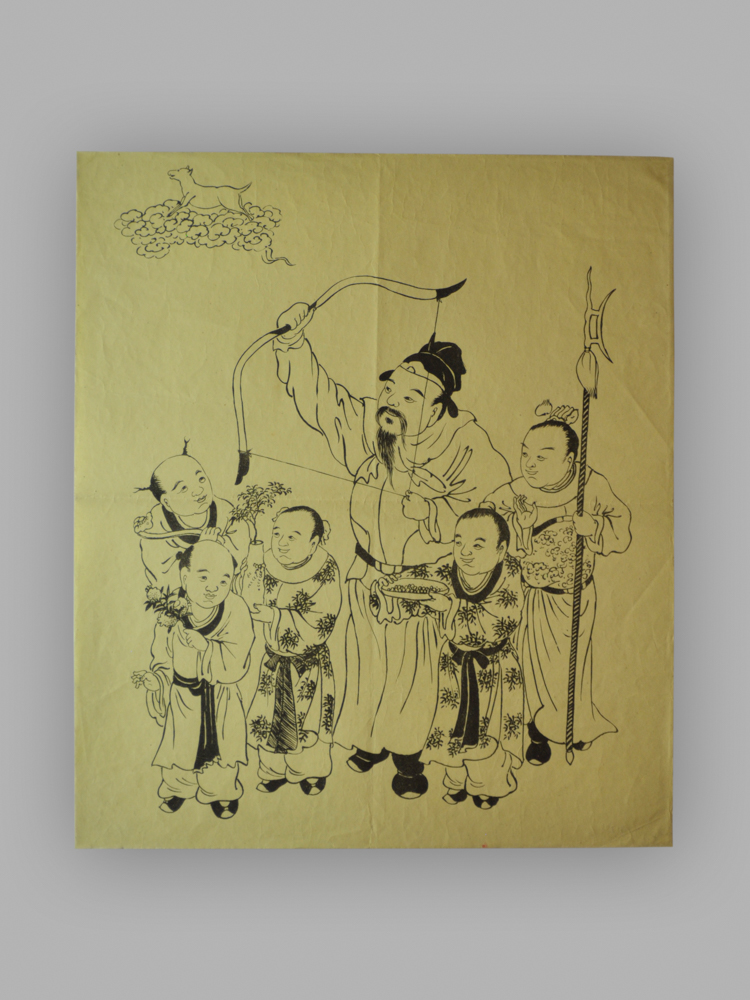 江苏苏州桃花坞木版年画_张仙
