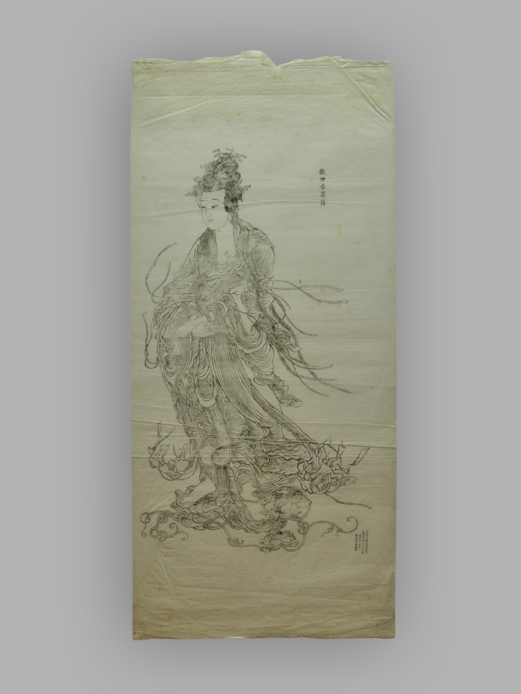 江苏苏州桃花坞木版年画_观音
