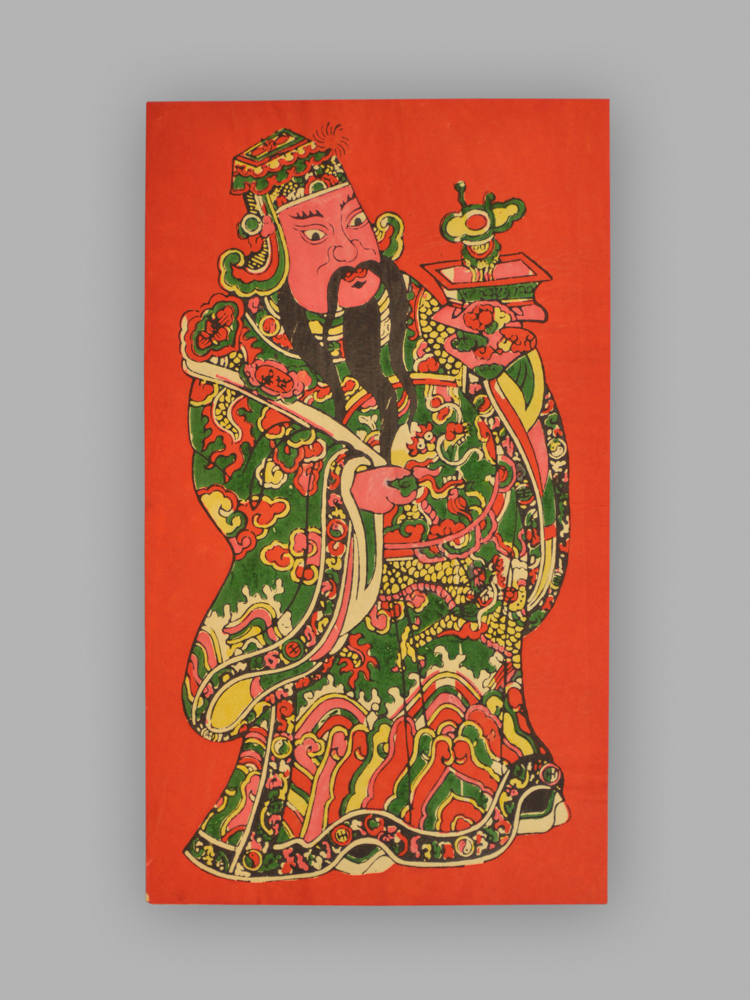 福建泉州木版年画_簪花进爵