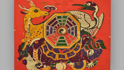福建泉州木版年画 鹿鹤同春.jpg