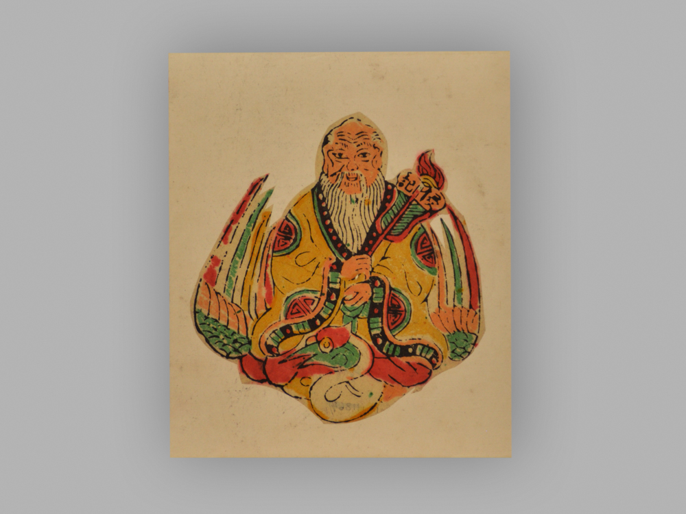 福建漳州木版年画_八仙祝寿