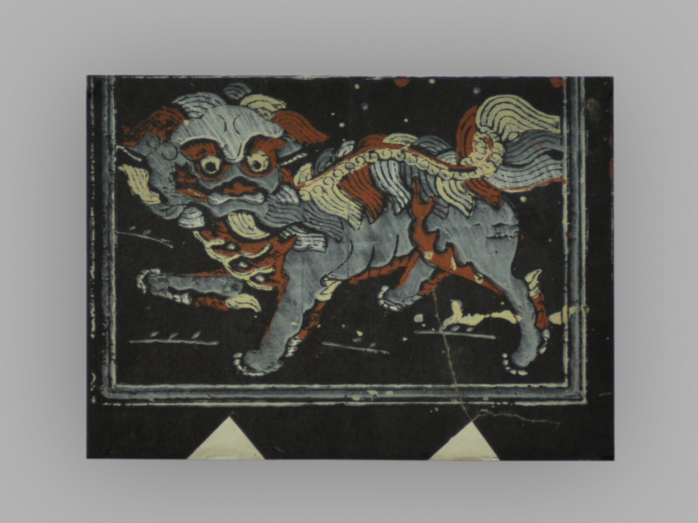 福建漳州木版年画_四瑞兽