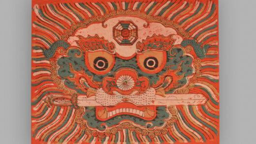 福建漳州木版年画 狮头衔剑.jpg