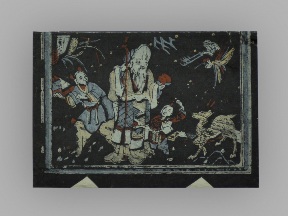福建漳州木版年画_福禄寿喜