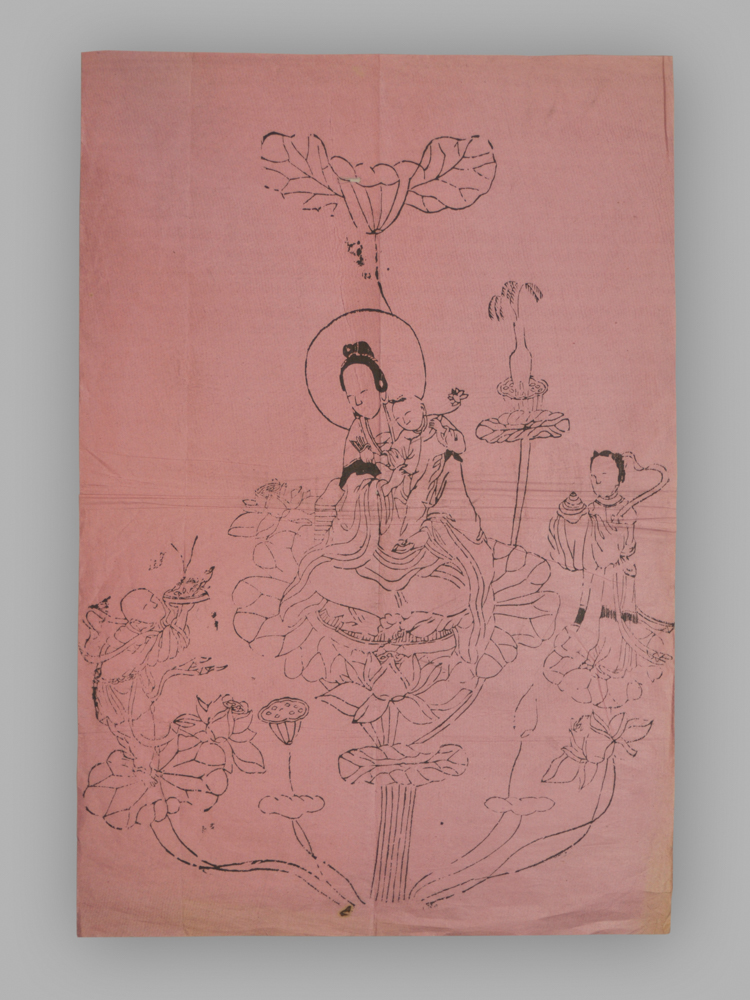 福建漳州木版年画_送子观音