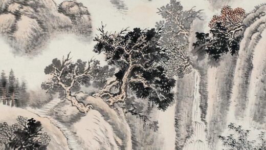 110 清戴熙空亭古树轴.jpg