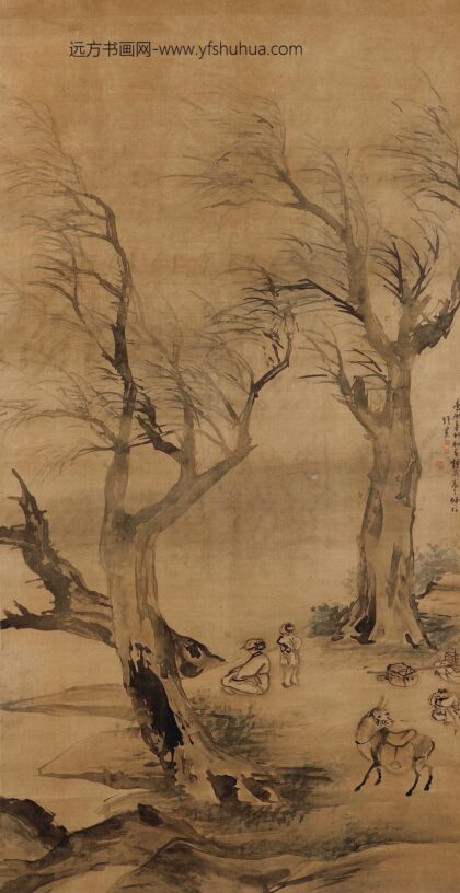 111 清高其佩指画听风图轴.jpg