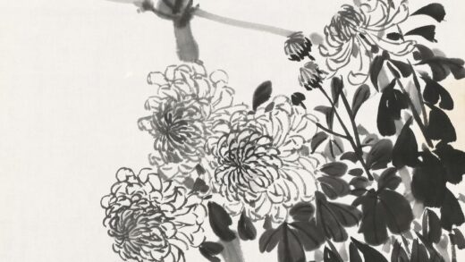 118 陈树人墨菊络纬轴.jpg