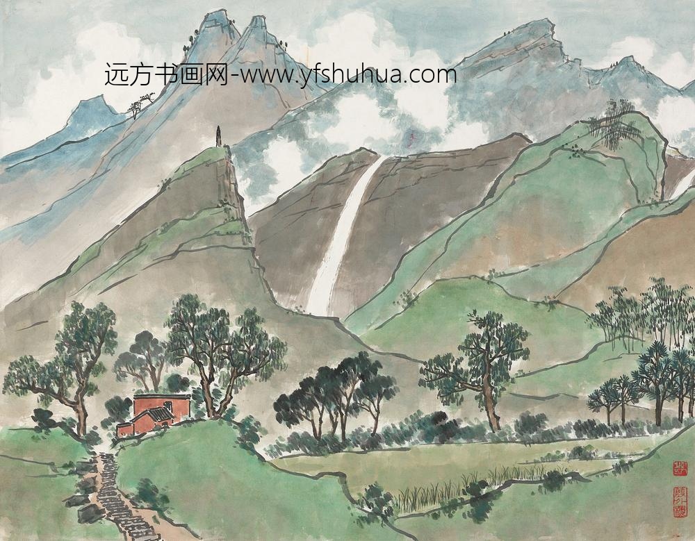 _陈树人大峨寺轴