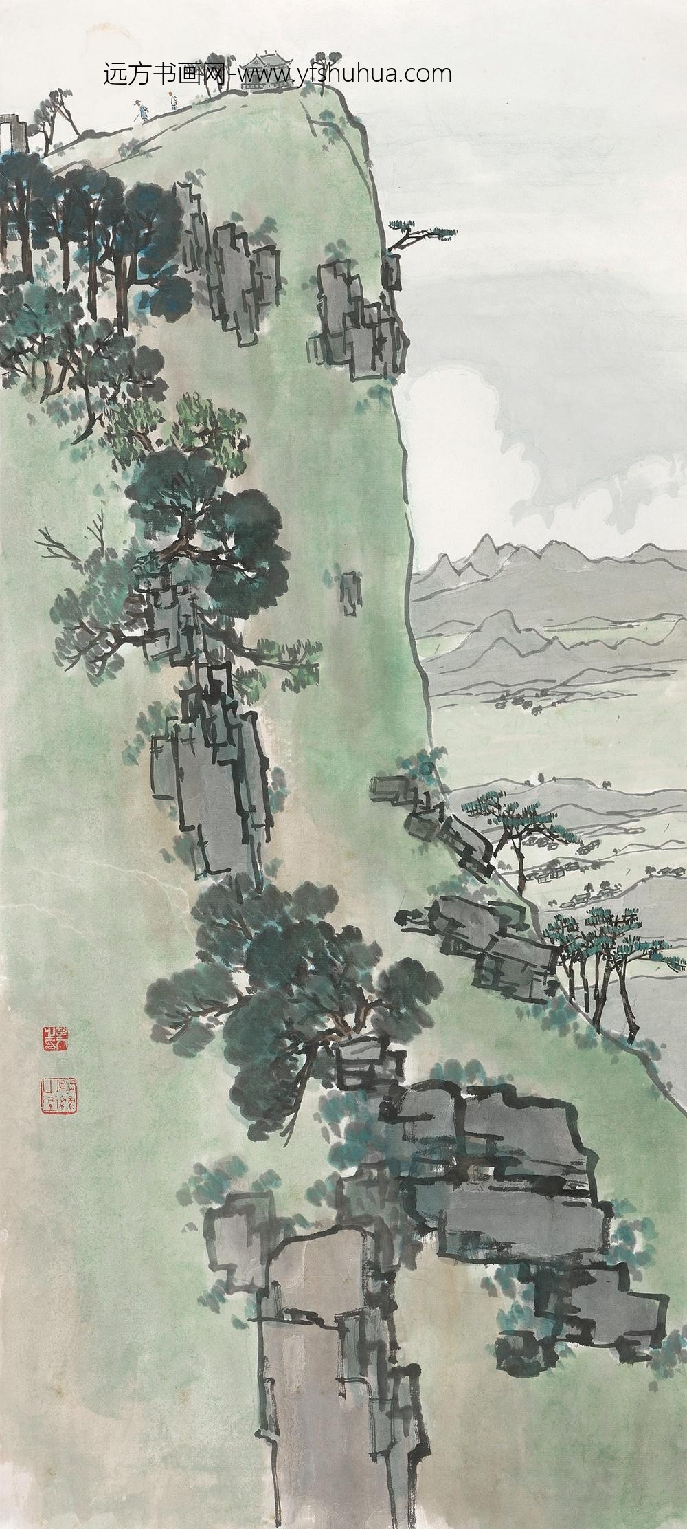 _陈树人庐山远眺轴