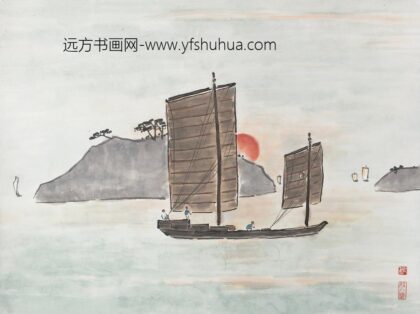 130 陈树人长江所见轴.jpg