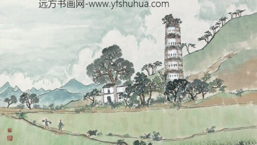 132 陈树人白塔轴.jpg