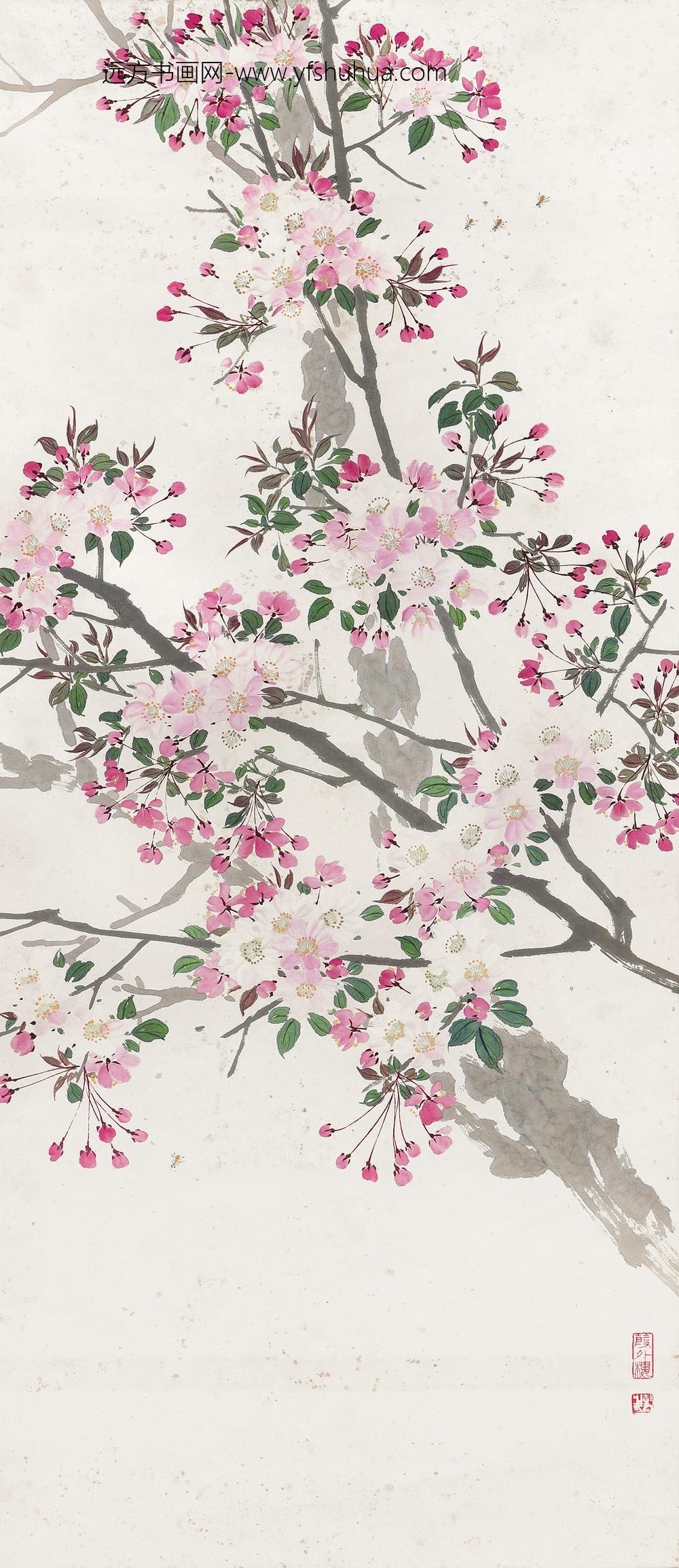 _陈树人海棠图轴