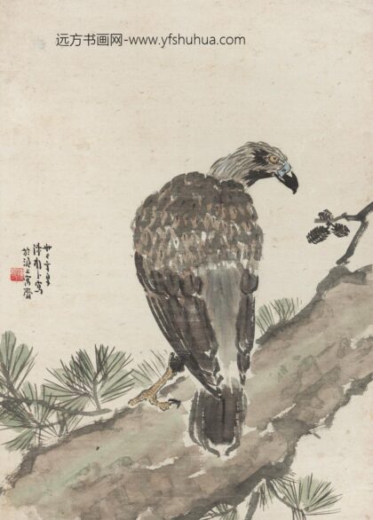 160 陈树人松鹫轴.jpg