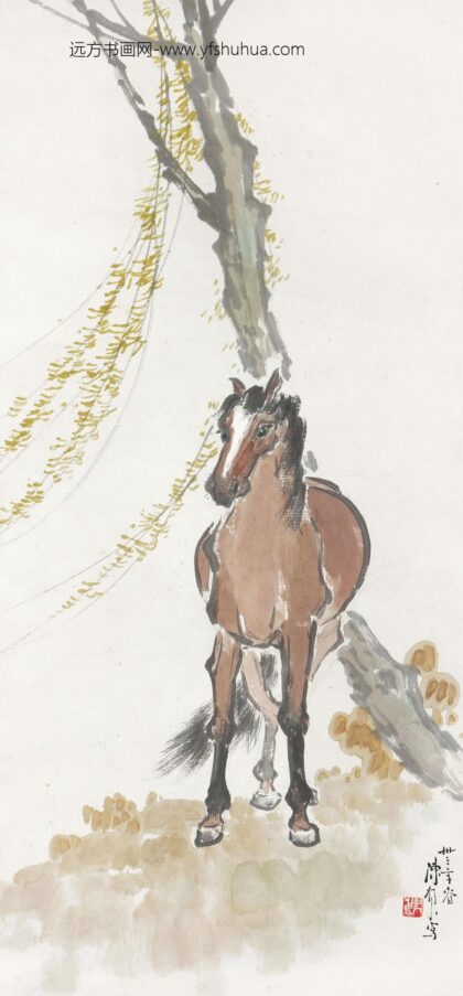 161 陈树人立马轴.jpg