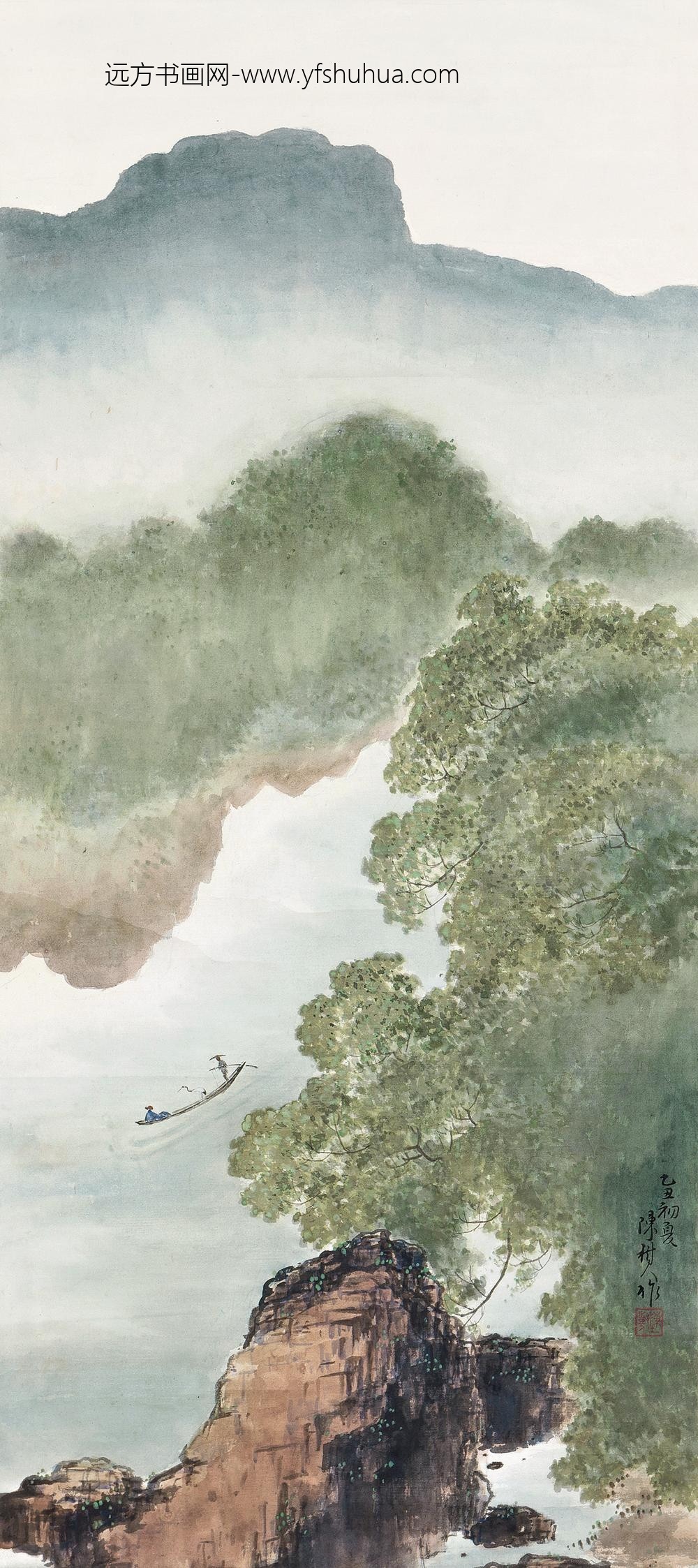 _陈树人载鹤图轴