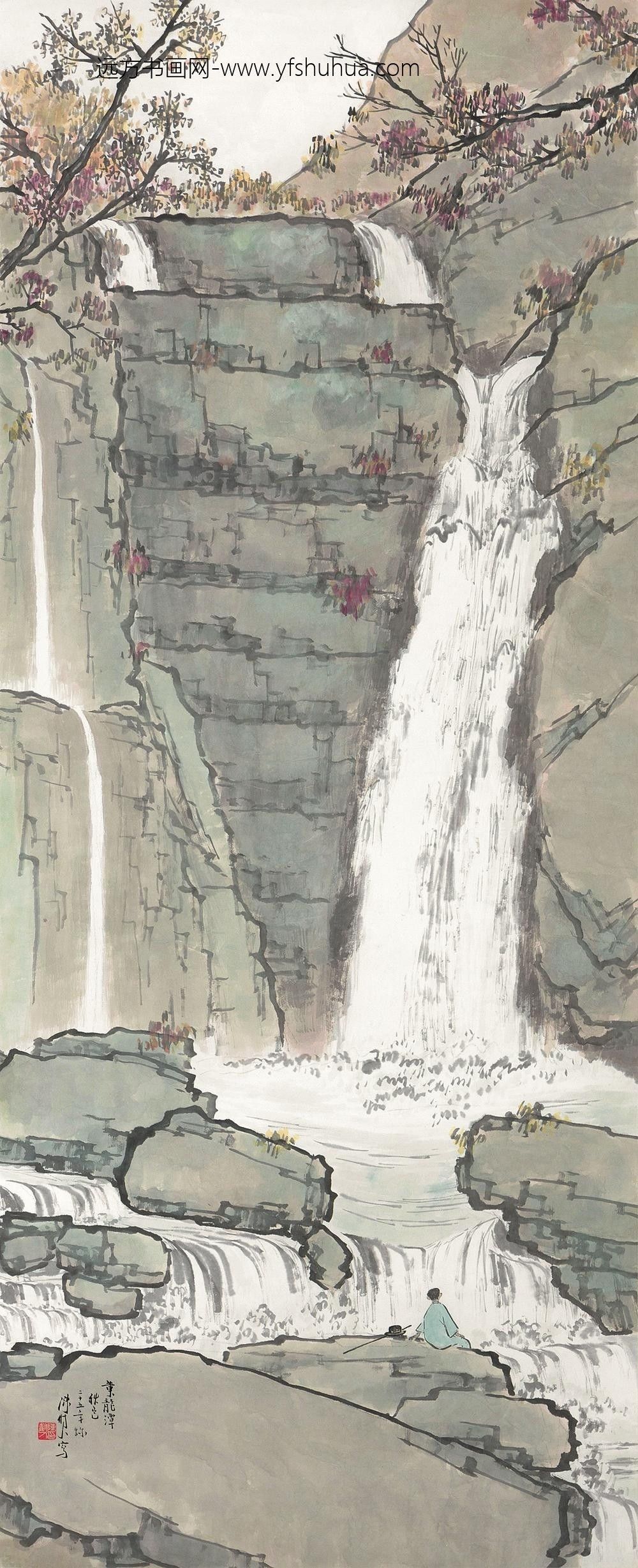 _陈树人黄龙潭秋色轴