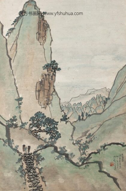 177 陈树人玉简沟（峨眉山水）轴.jpg