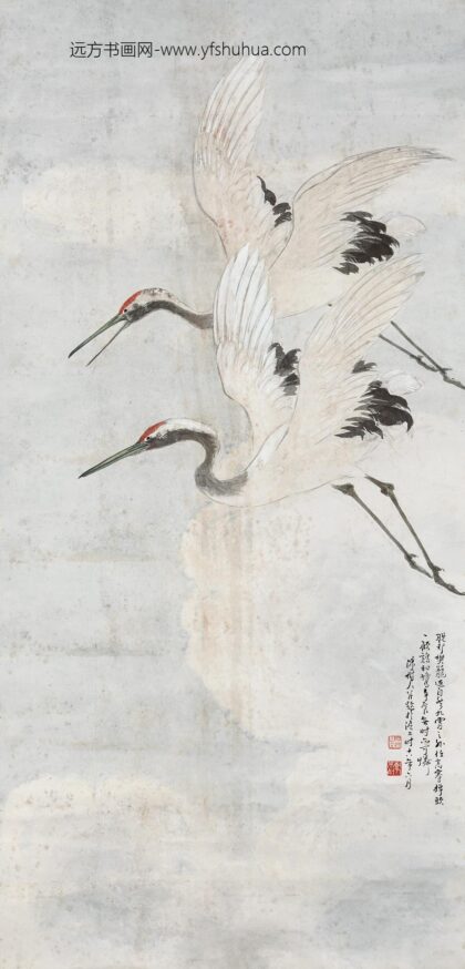 182 陈树人闲云野鹤轴.jpg