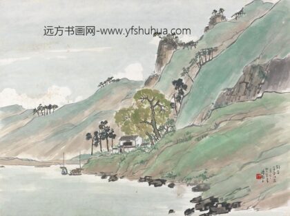 183 陈树人富春江钓台轴.jpg