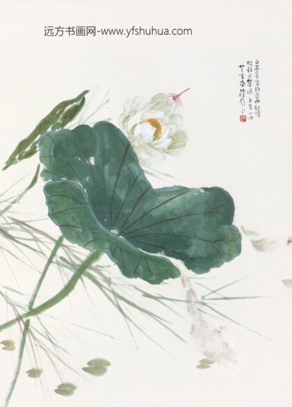 194 陈树人白荷轴.jpg