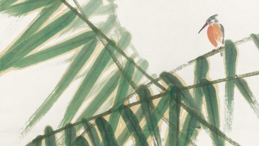 200 陈树人翠鸟芦苇轴.jpg