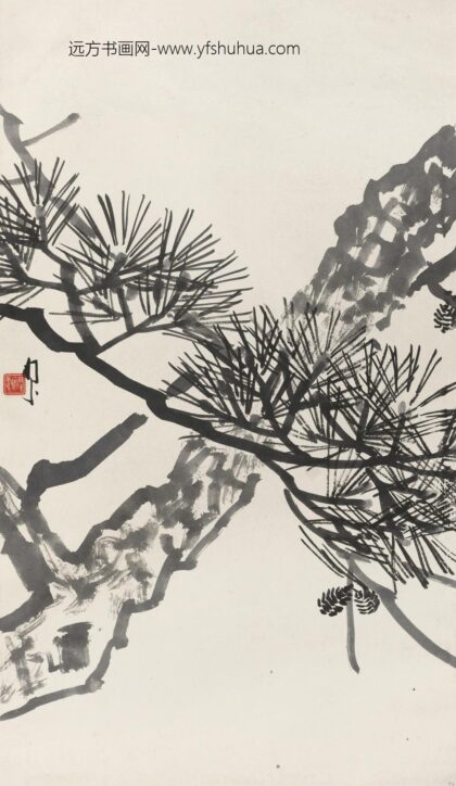 202 陈树人墨松轴.jpg