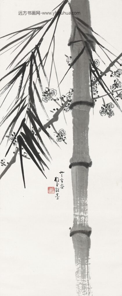 209 陈树人墨梅竹轴.jpg