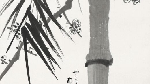 209 陈树人墨梅竹轴.jpg