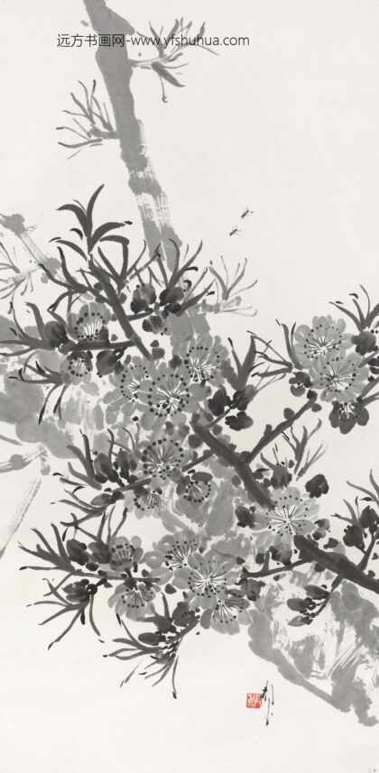 210 陈树人春桃烂漫轴.jpg