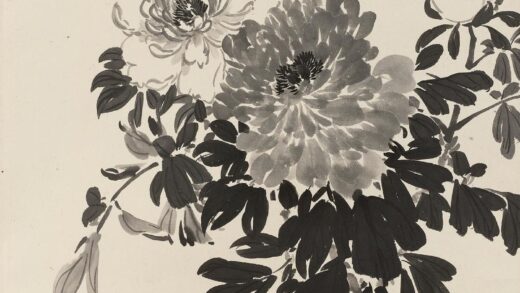 216 陈树人墨牡丹轴.jpg