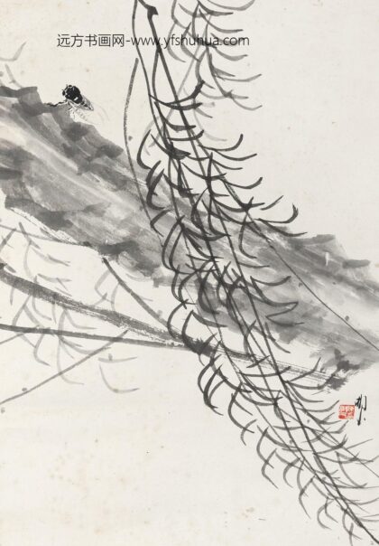 223 陈树人柳蝉轴.jpg