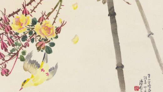 226 近代陈树人花卉轴.jpg