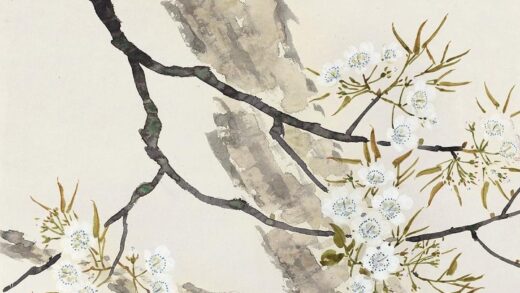 232 近代陈树人梨花双鸠图轴.jpg