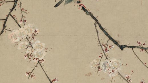 246 近代陈树人桃花双鸟图轴.jpg