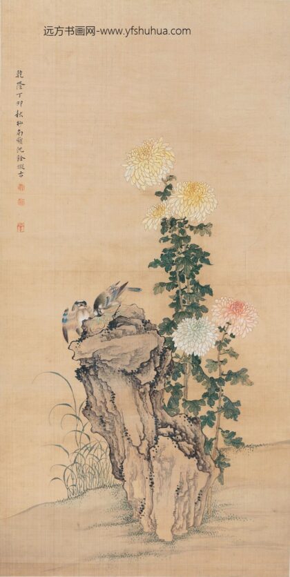 249 沈铨菊花小雀图.jpg