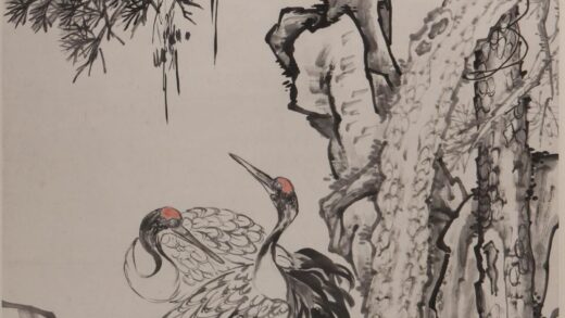 25 清李鱓松鹤图轴.jpg