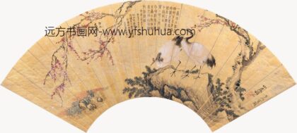 263 李嘉福等合作（四家）花鸟扇面.jpg