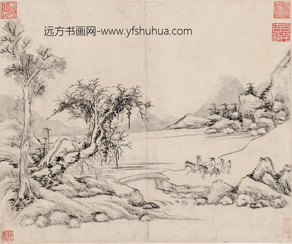 _明文嘉山水花卉册