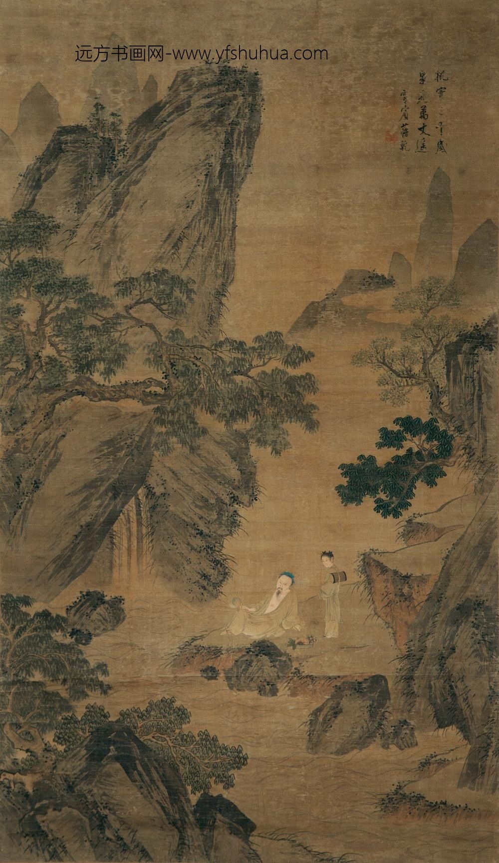 _明蒋乾冰高士图轴