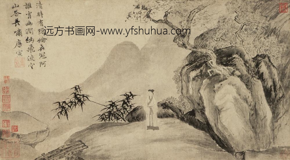 _明唐寅清时有隐图卷