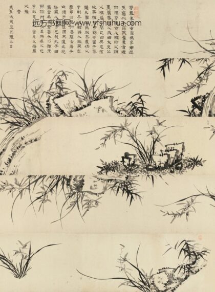 318 清杨昌文兰竹图卷.jpg