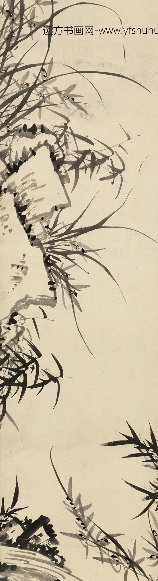 _清杨昌文兰竹图卷_