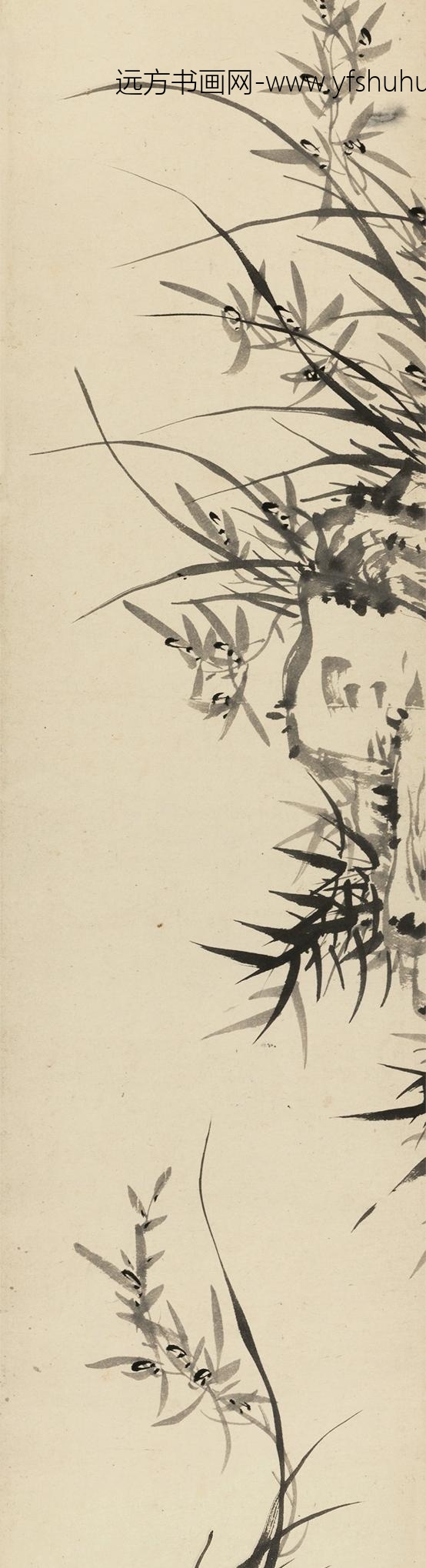 _清杨昌文兰竹图卷_