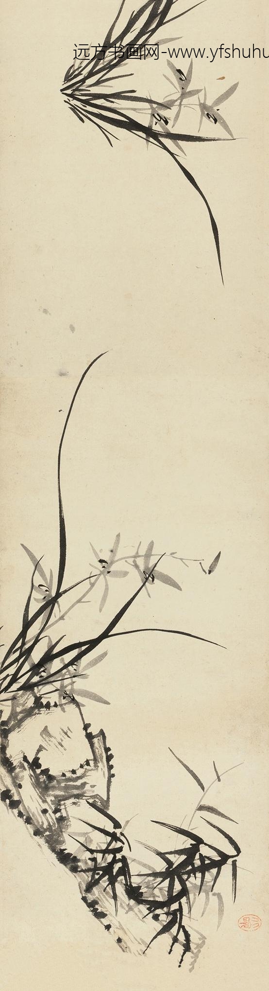 _清杨昌文兰竹图卷_