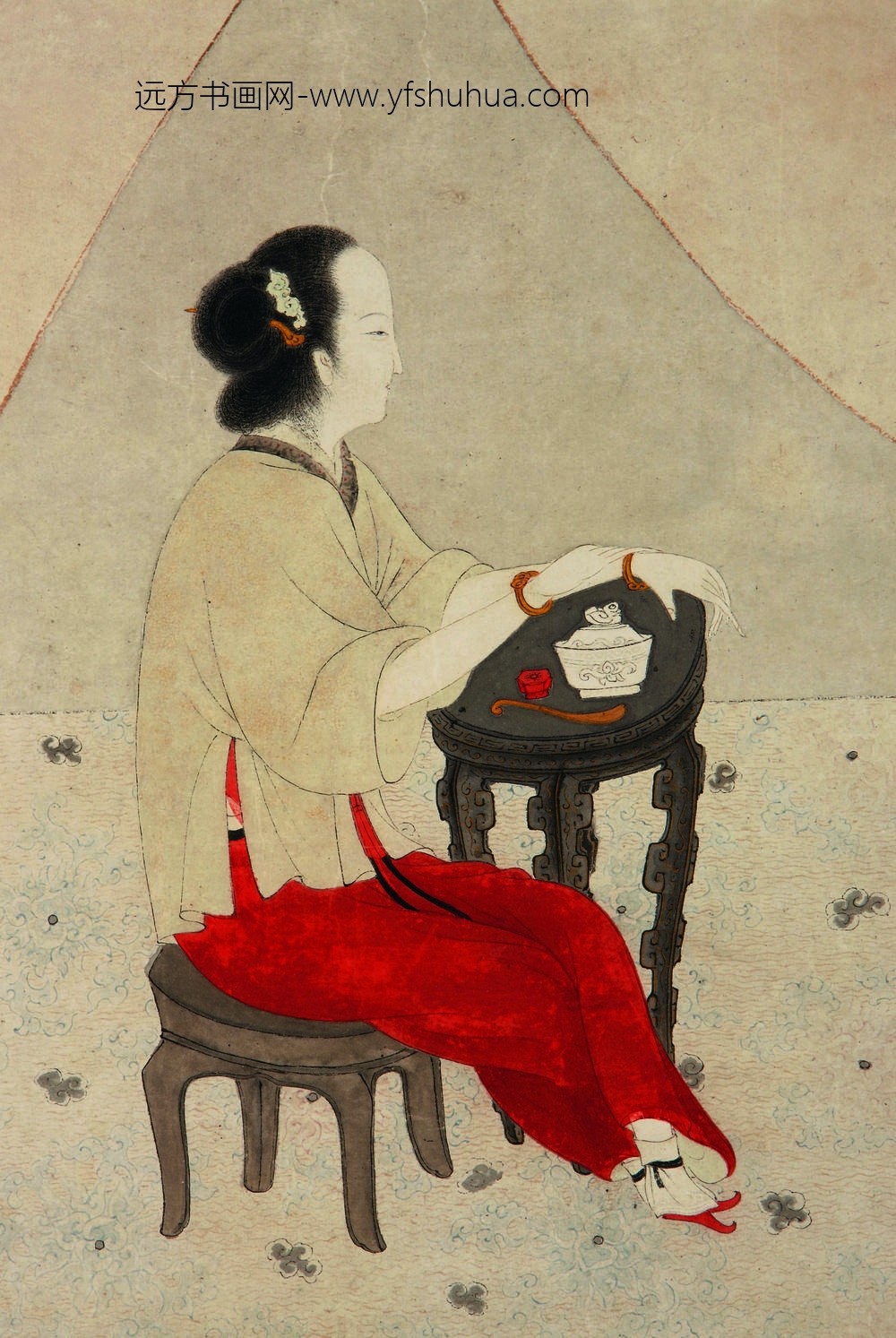 _清华喦金屋春深图轴