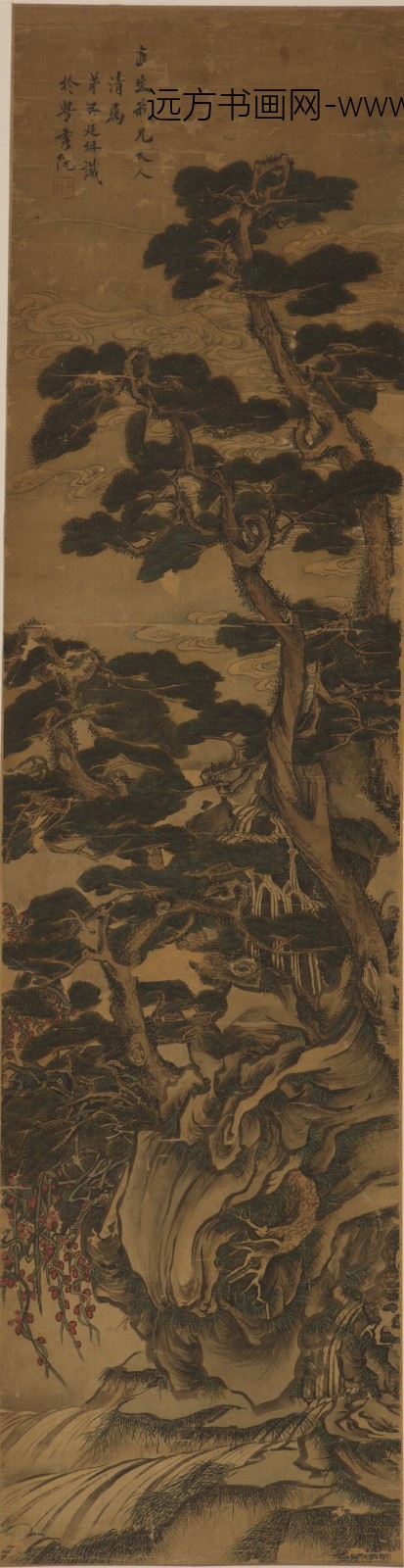 _清梁廷枂松树图立轴